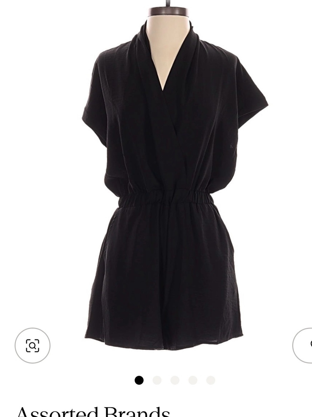 Black Surplice Romper